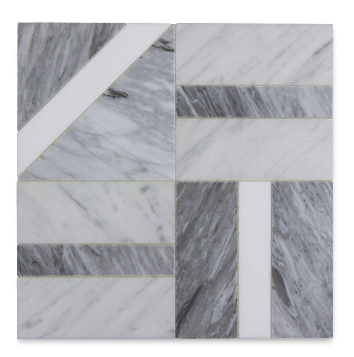 Ann Sacks | Liaison  Stone Mosaic Tile Charcoal Elm