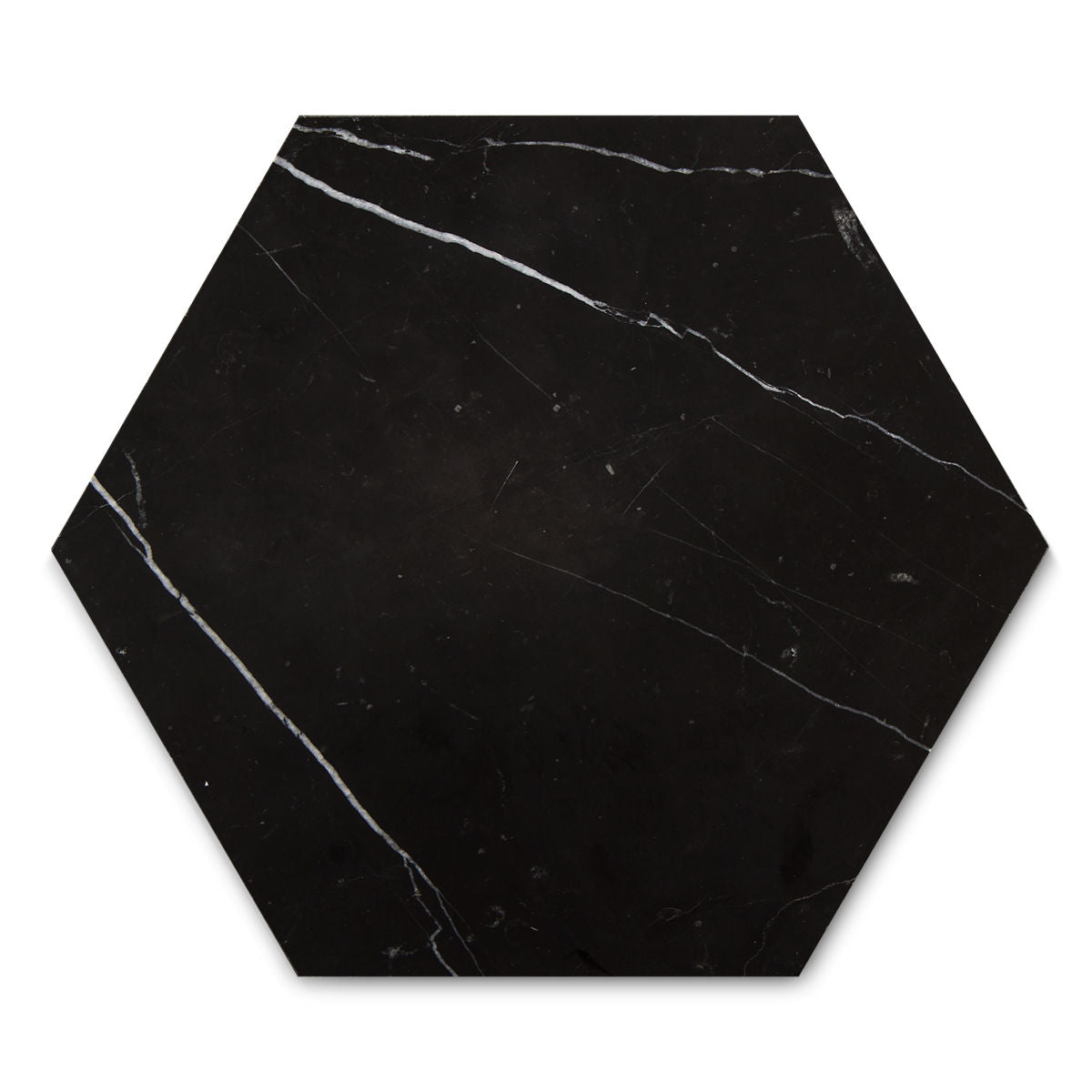 Ann Sacks | Nero Marquina 10" Hexagon Stone TileAnn Sacks | Nero Marquina 10" Hexagon Stone Tile Default Title