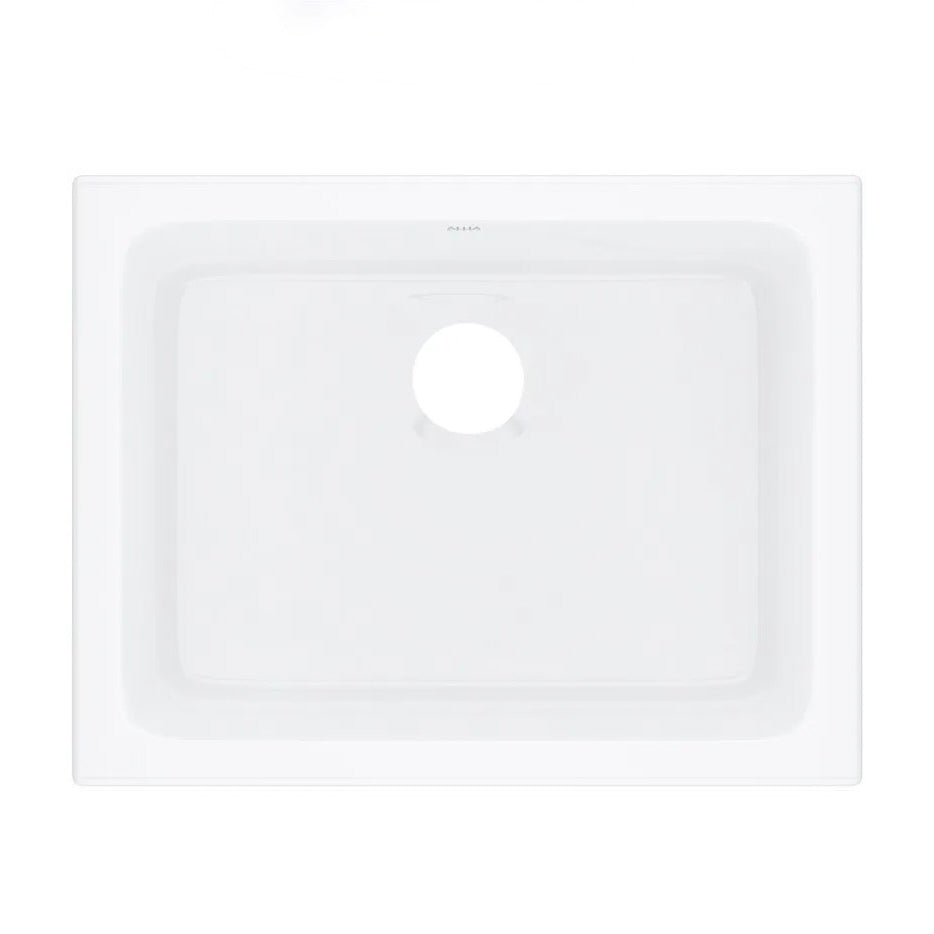 Rohl | Allia 23-15/16" Undermount Single Basin Fireclay Kitchen Sink in White