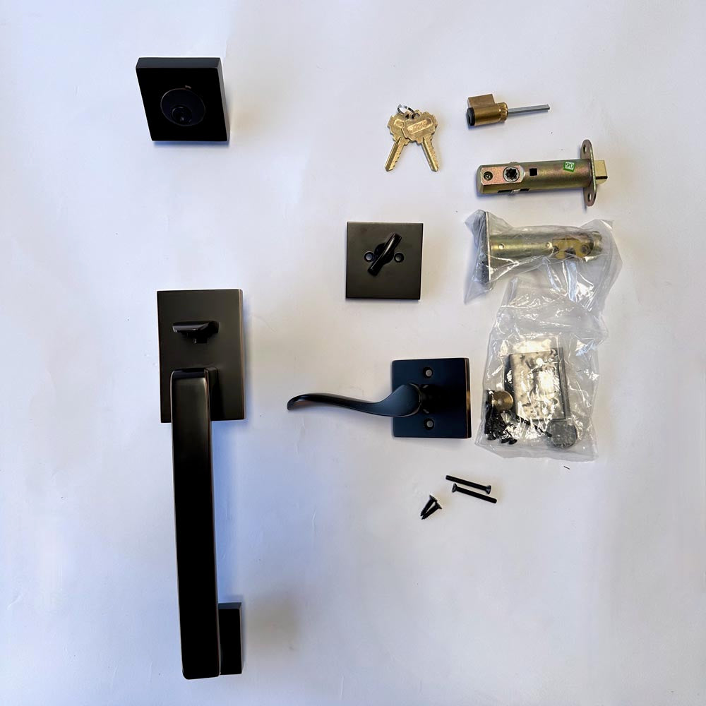 Emtek | Baden Tubular Entry Set in Oil Rubbed Bronze