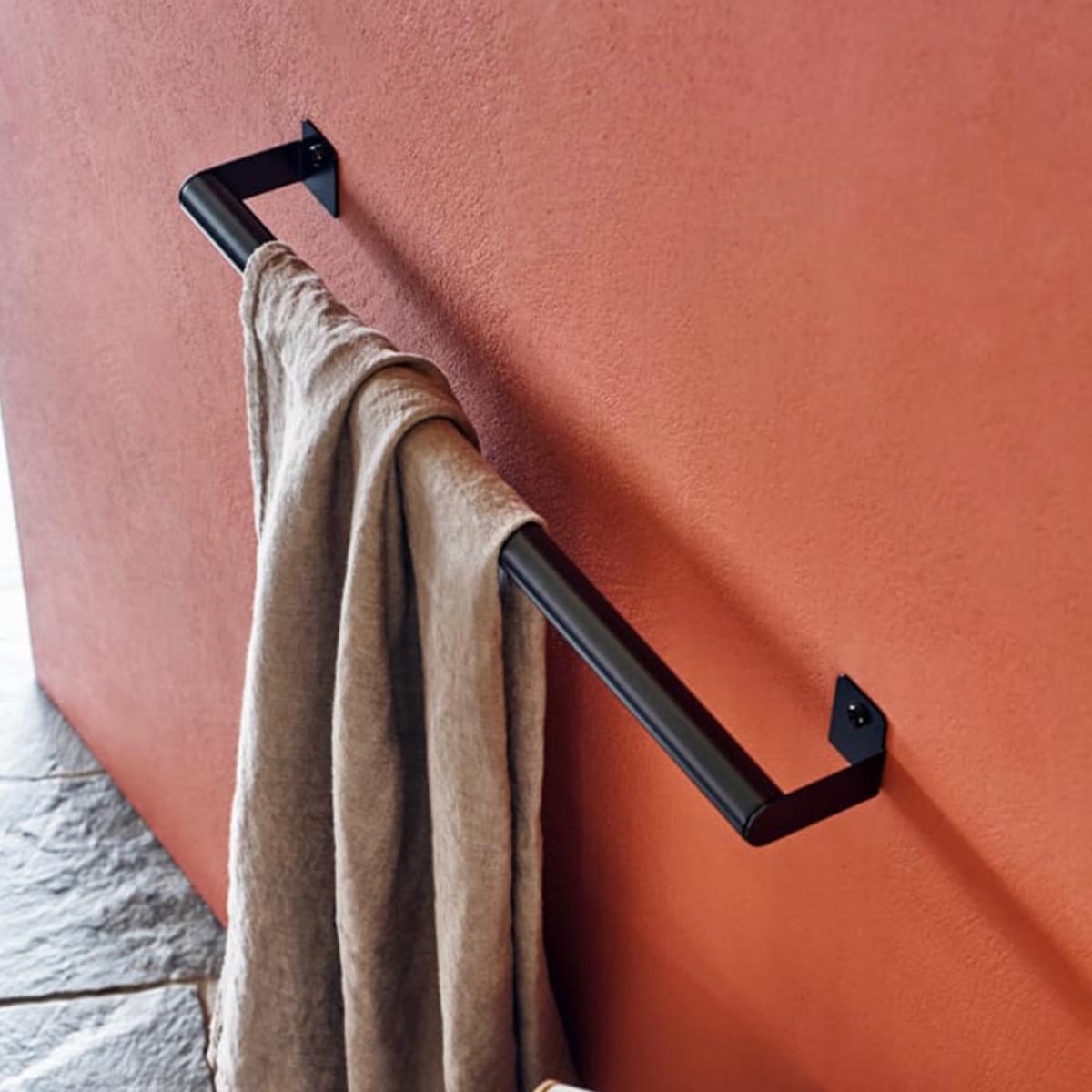 Agape | Mach 2 Towel Holder in Matte Black