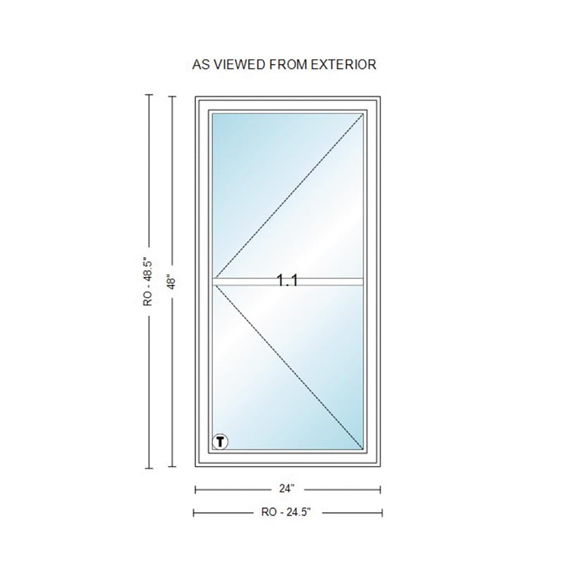 Kolbe | VistaLuxe Black Casement Window 24 x 48