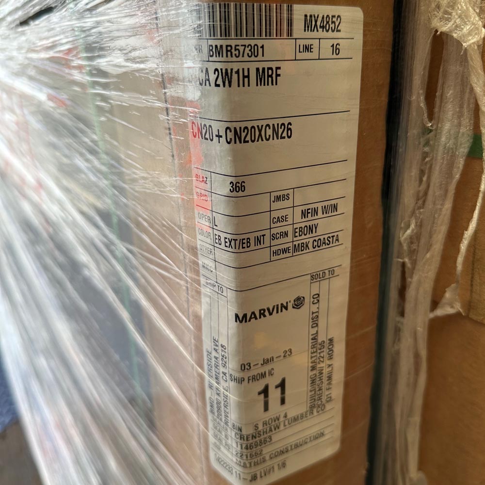 Marvin | Essential 48"x30" Double Casement Window in Ebony