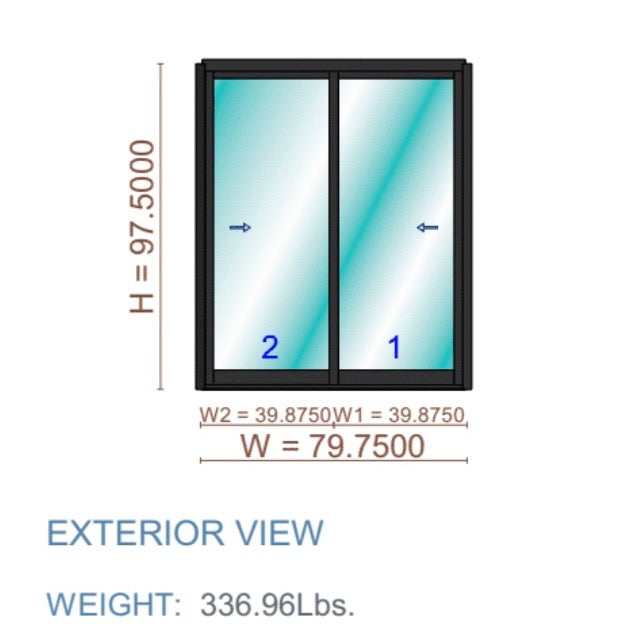 All Weather Architectural Aluminum | Series 8000 Sliding Door System