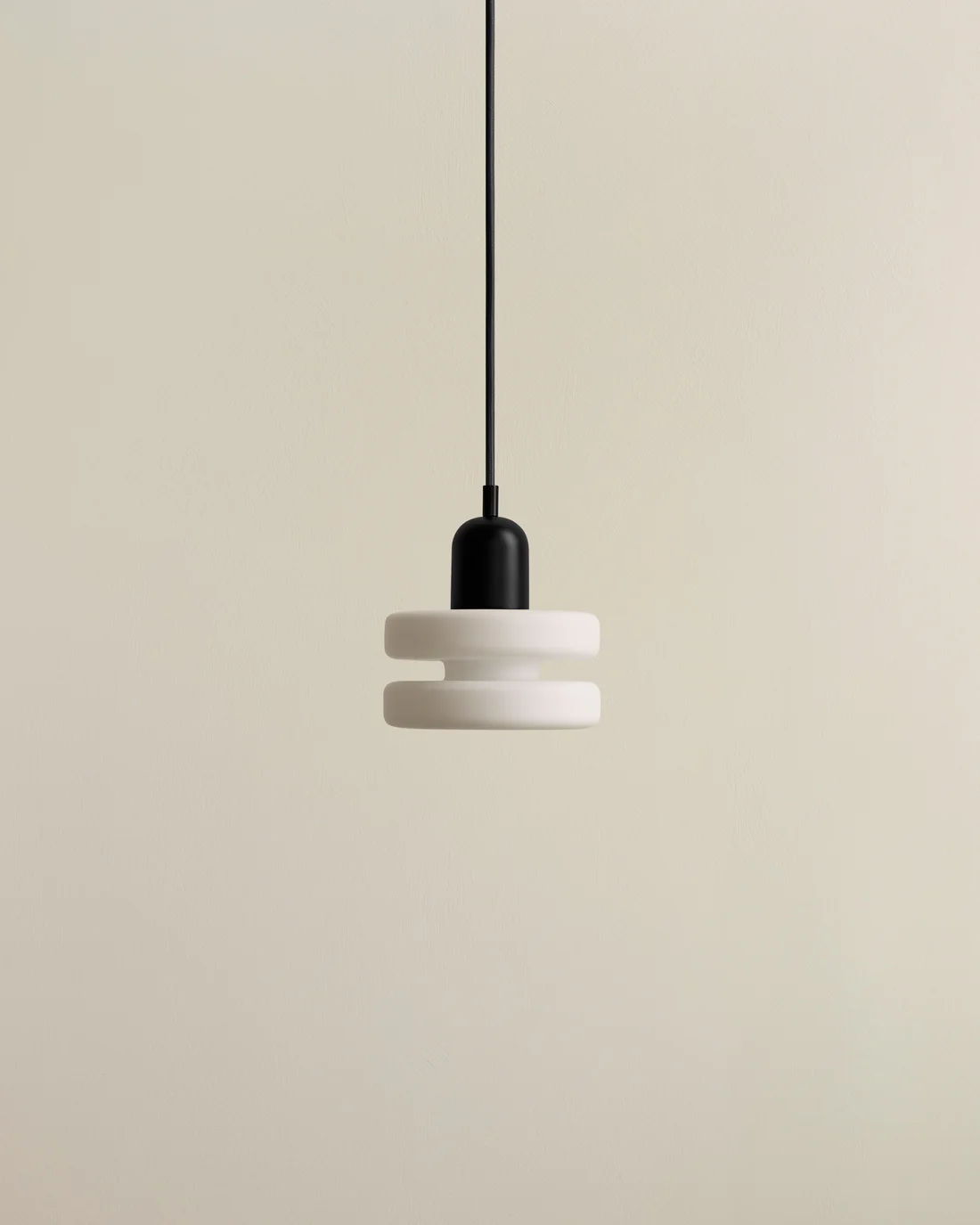 In Common With | Double Puck Pendant in Black