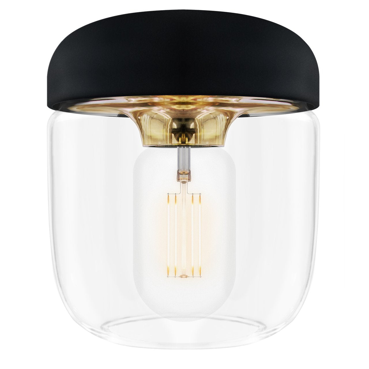 Umage | Acorn Pendant in Black + Brass