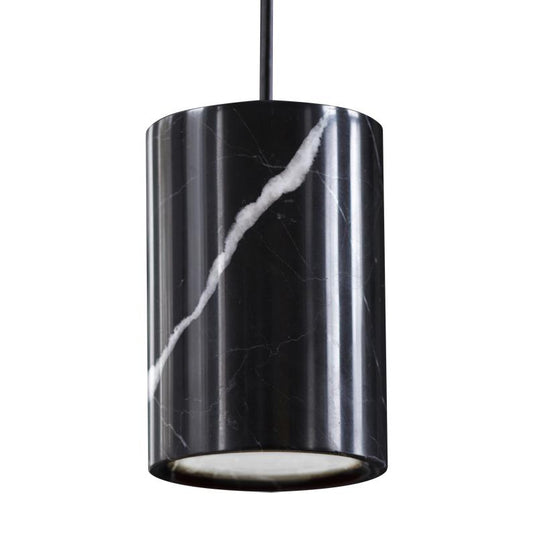 Terence Woodgate |  Solid Cylinder Pendant - Black Nero Marquina
