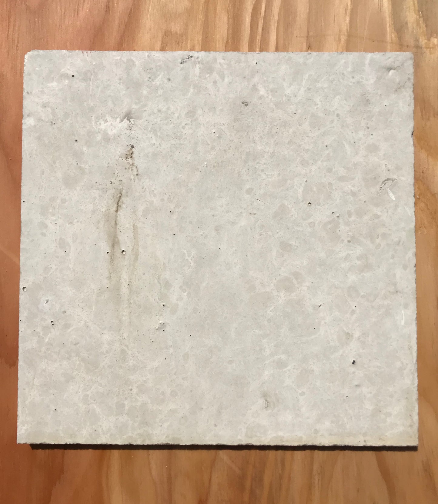 Concrete Collaborative | Terrazzo Blonde and Black Chip Flekk. 12”x12”