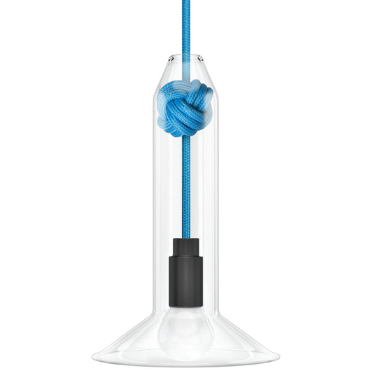 Vitamin Lighting | Small Knot Pendant Light with Blue Cord