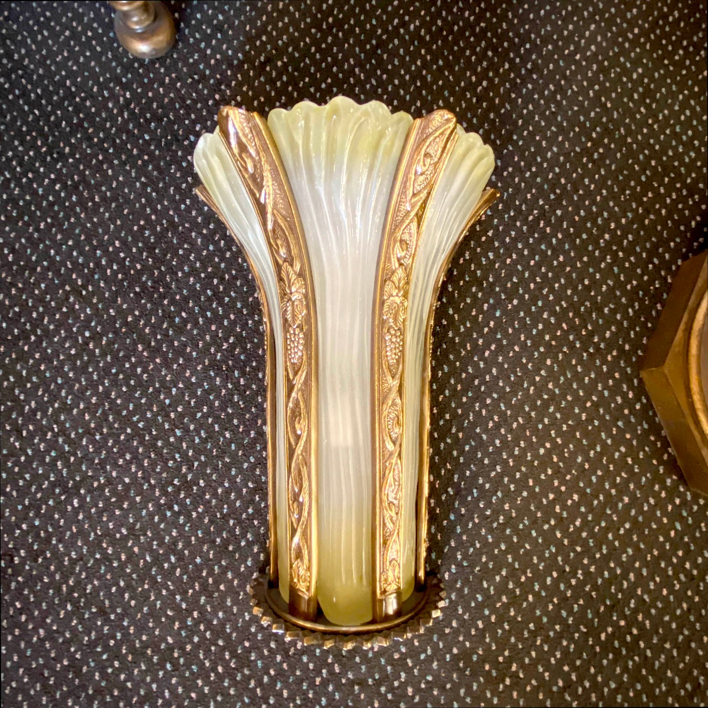 Metropolitan Lighting | Two Light Antique Bronze Amber Murano Glass Wall Light