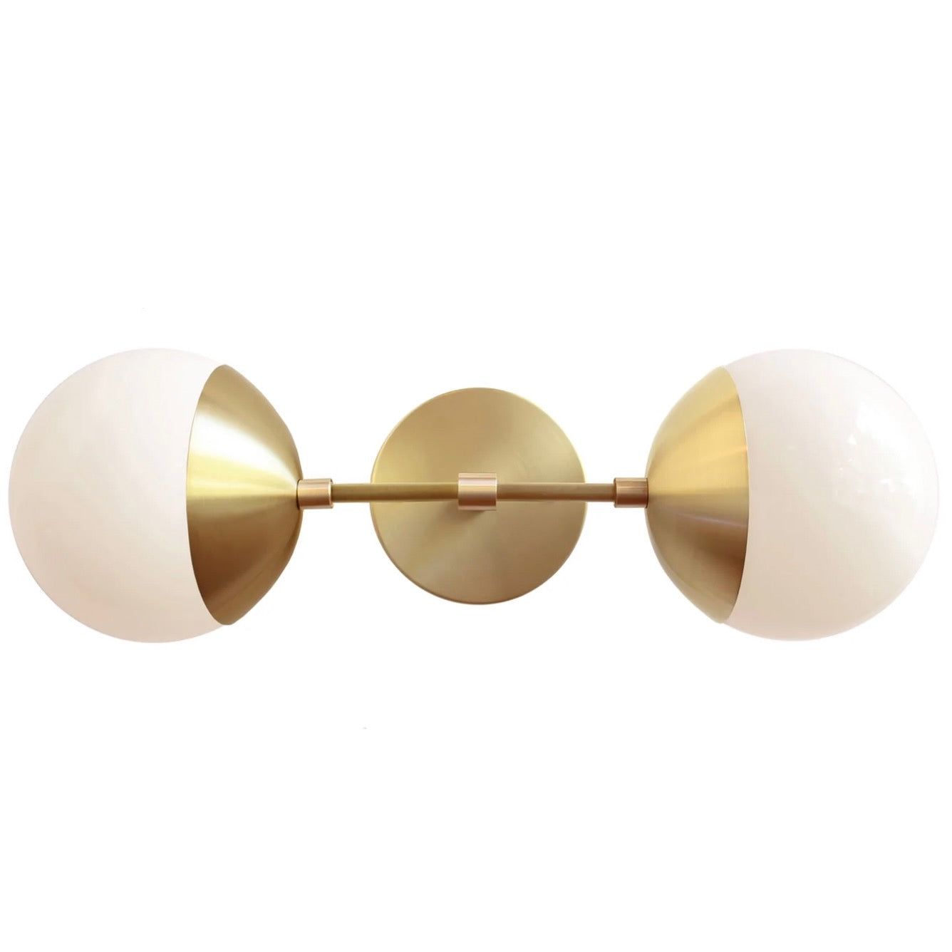 Cedar and Moss | Theo 6" Sconce in Brass with Opal Glass