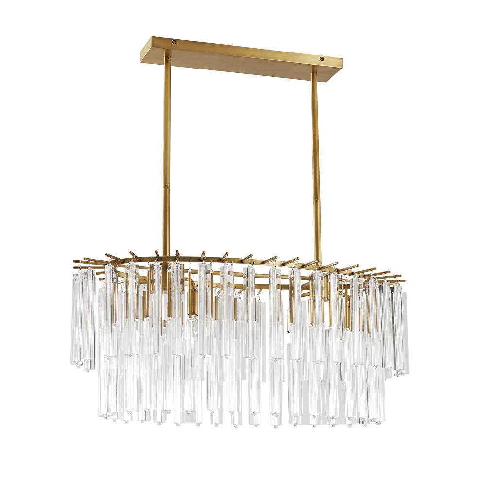 Arteriors Home | Nessa 6 Light Oval Small Chandelier in Bronze