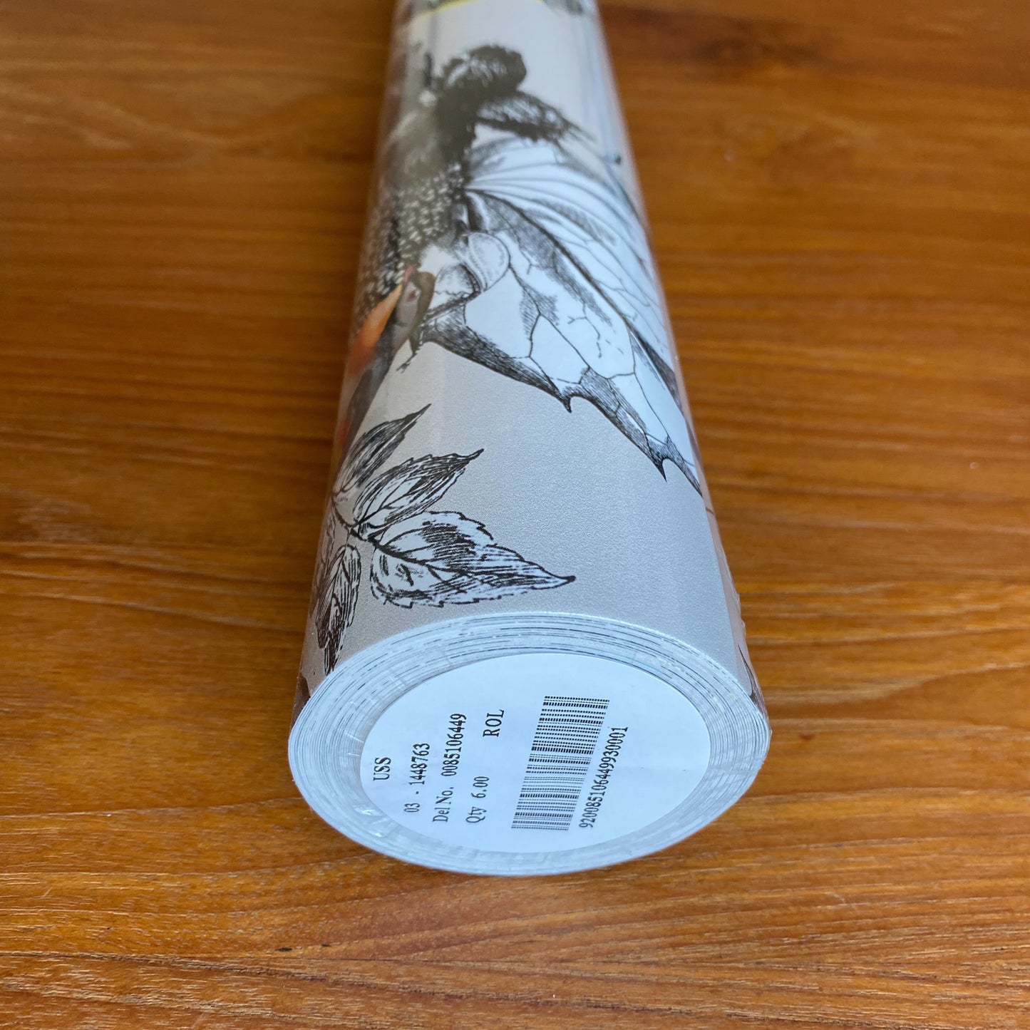 Osborne & Little Wallcovering, “Bird Song”. One roll, 29 1/4 feet x 27 1/2 inches.
