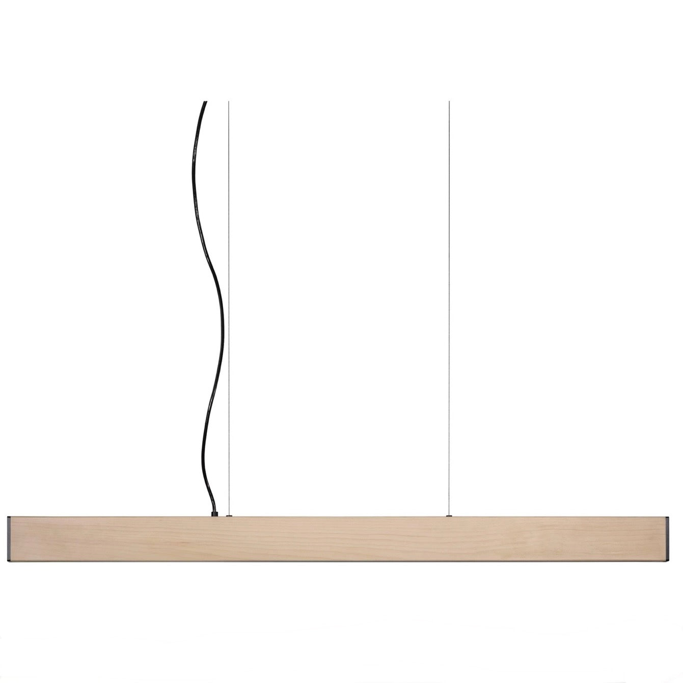 AlexAllen Studio | 2x4 Pendant, Brushed Brass End Cap in 4 Foot Length