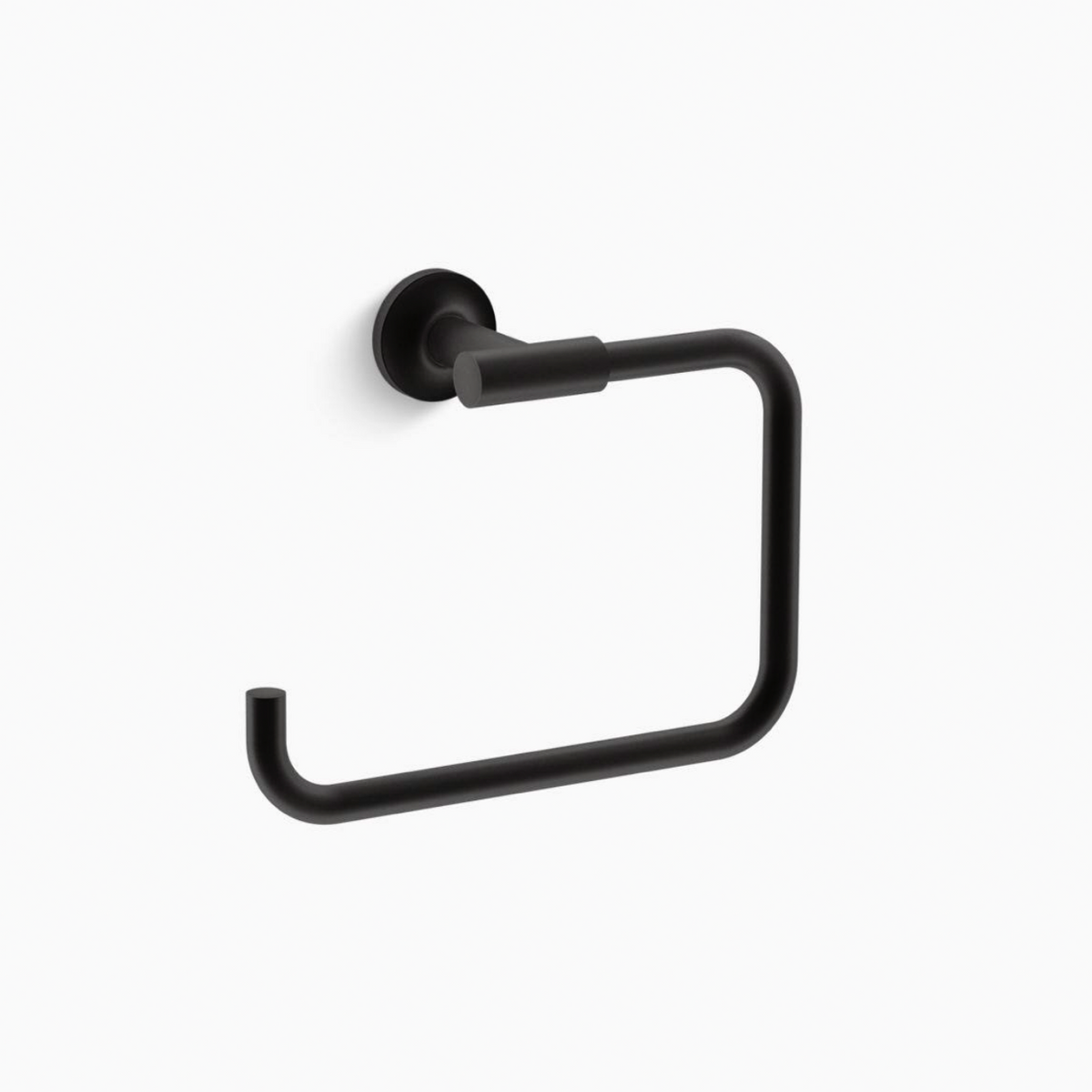 Kohler Purist Towel Ring in Matte Black unbuilt
