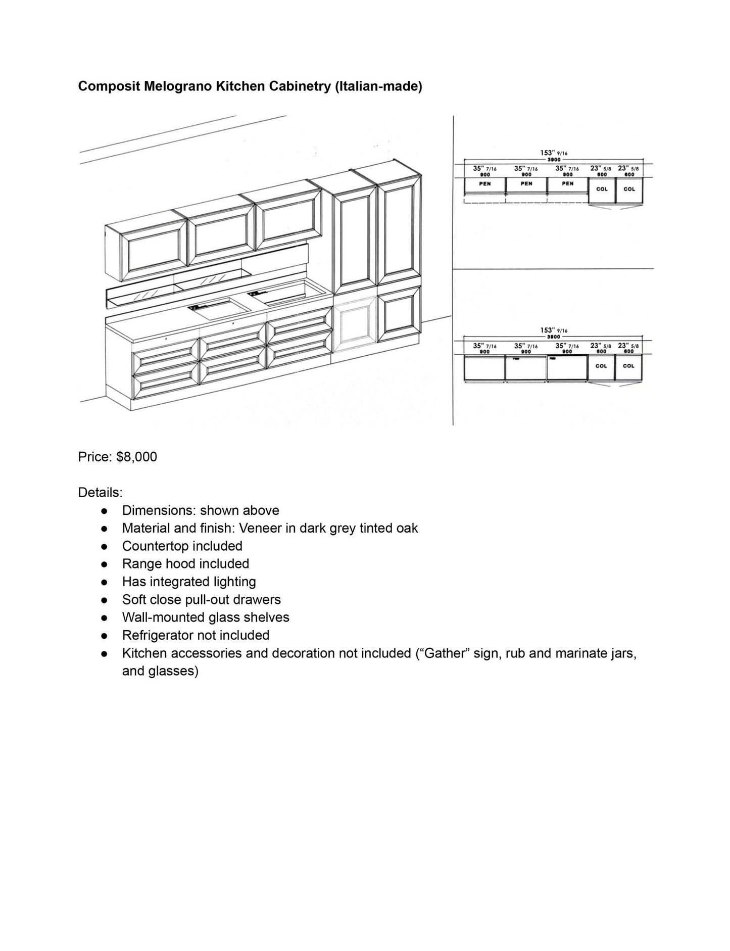 French Cabinetry - Composit Melograno Kitchen Cabinetry