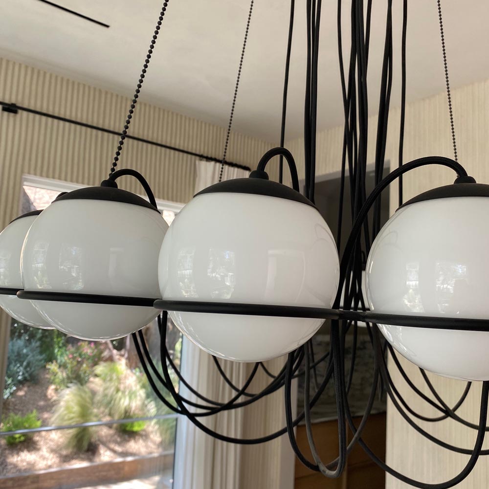 Gino Sarfatti | 2109-16-14 Chandelier in Black