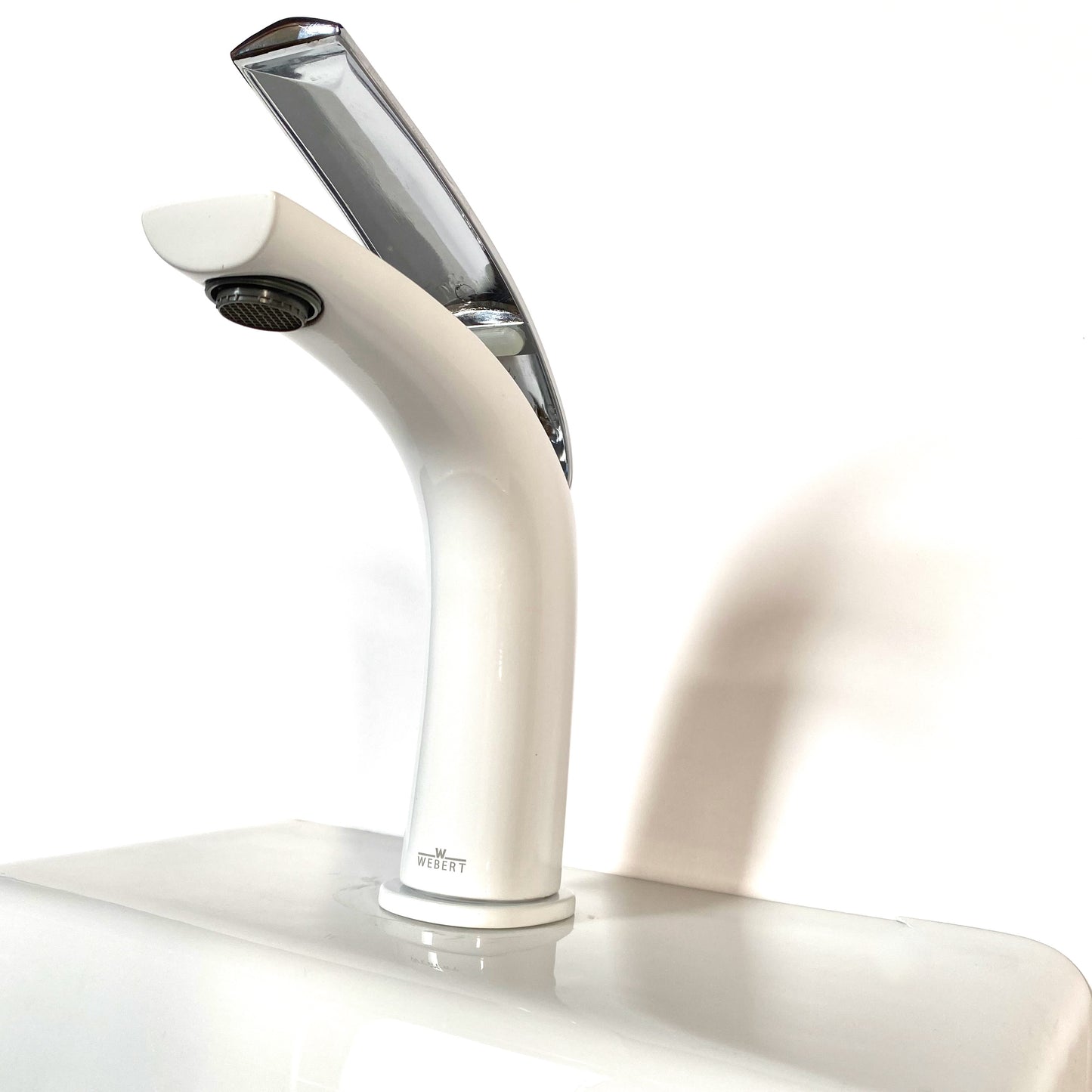 Webert | Aria Single Lever Washbasin Faucet in Glossy White