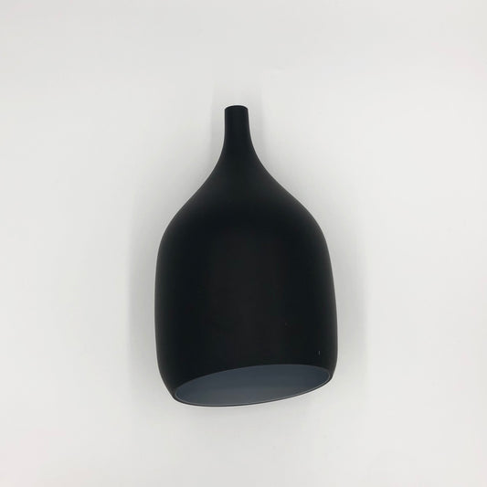 Decode | Vessel Angle Cut Pendant Matte Black Opaque With Black Fitting