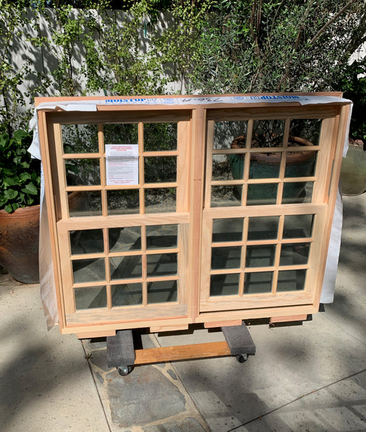 Paramount | 2-Section Double Hung Pine Windows Pine approx 56x48 6 avail Low E