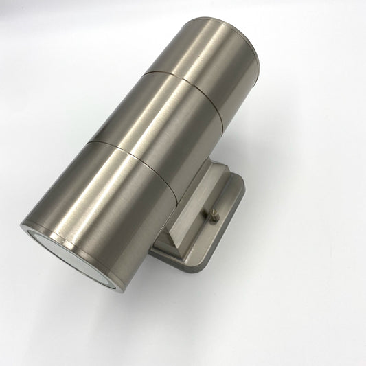 HomeSelects | Contempo 1-Light Brushed Nickel Outdoor Wall Sconce