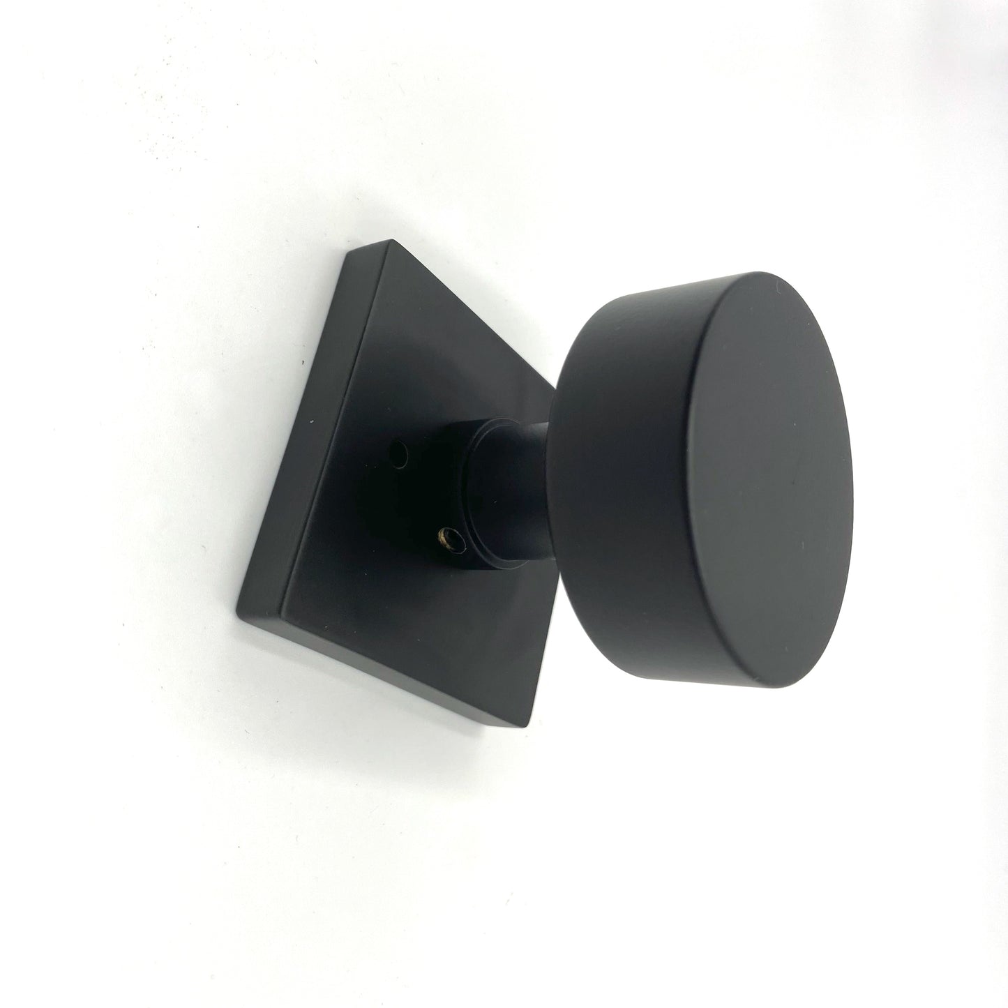 Emtek | Door Knob Round Privacy Sqr Ros Flat Black w CF Mech