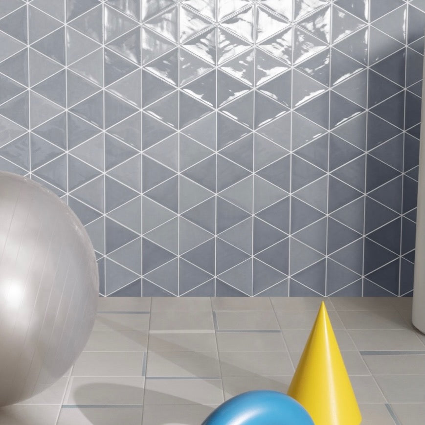 Quintessenza Ceramiche | 3LATI 5x4 Glossy White Body Wall Tiles in Blue