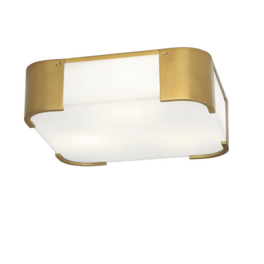 Robert Abbey | Bryce Flush Mount Light in Antique Brass