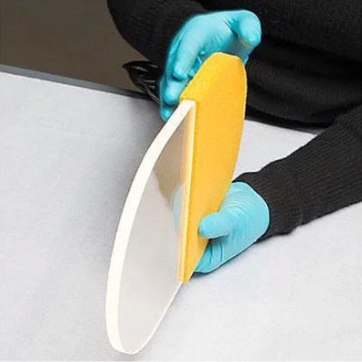 ANDlight | Slab W20 LED Wall Sconce in Gold Felt