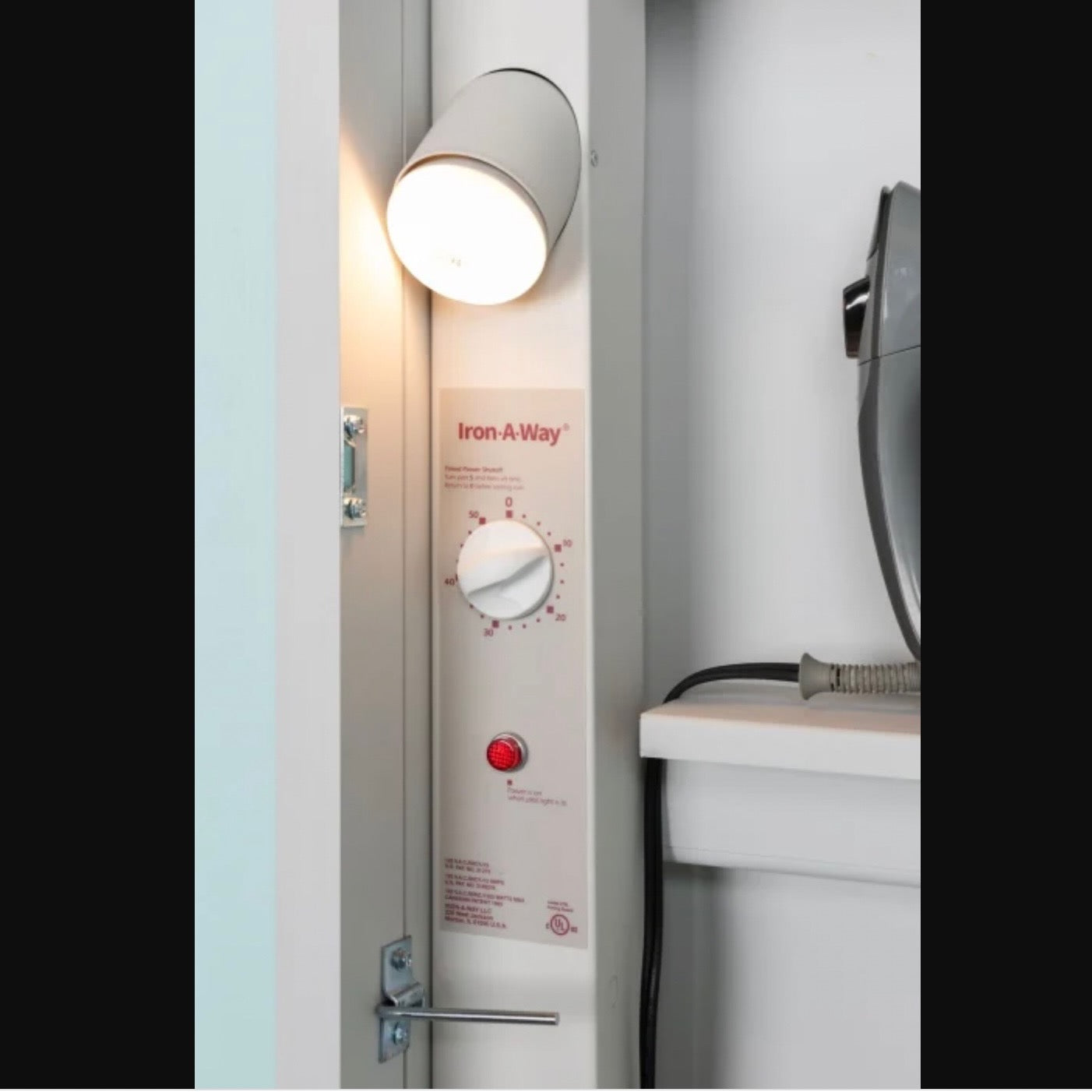 Iron-A-Way | AE-42 Deluxe Swivel Ironing Center with White Door