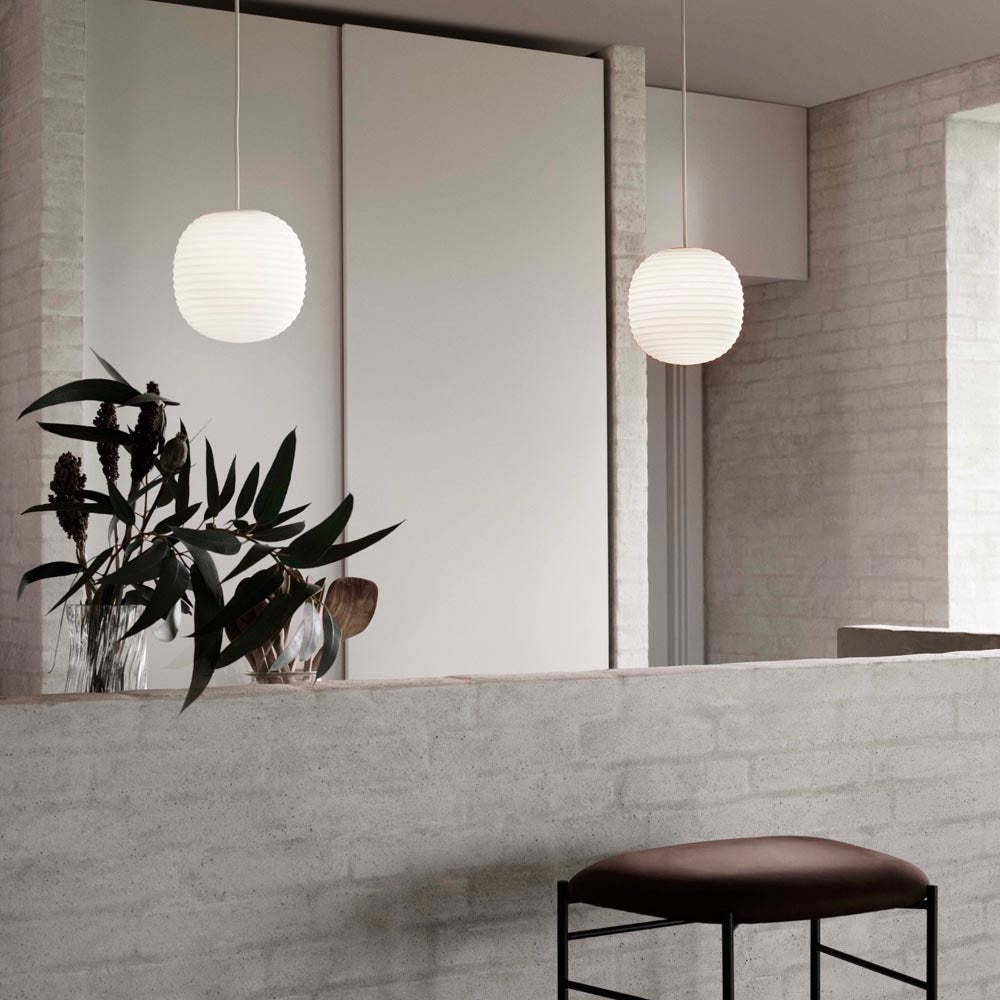 New Works | Lantern Pendant in Frosted White, Medium