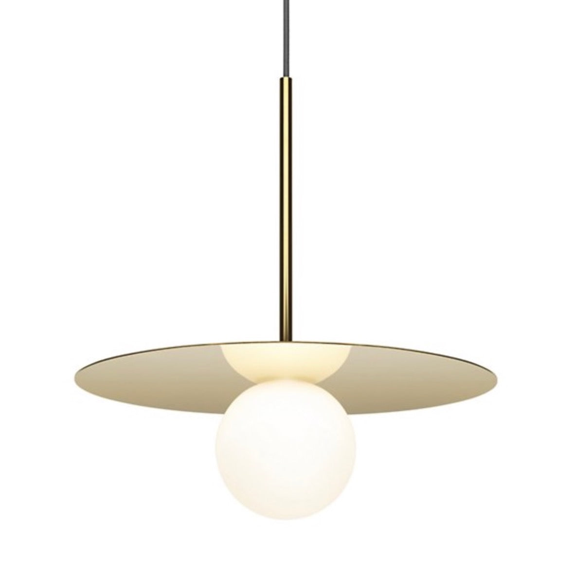Pablo Designs | Bola Disc 18 Pendant in Brass