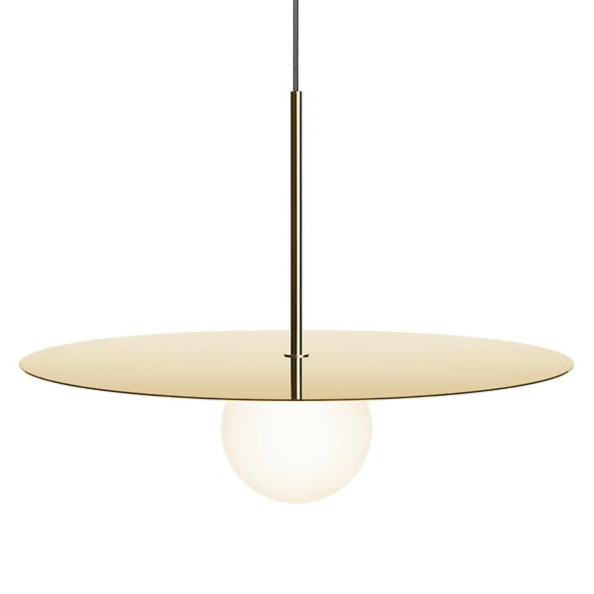 Pablo Designs | Bola Disc 18 Pendant in Brass