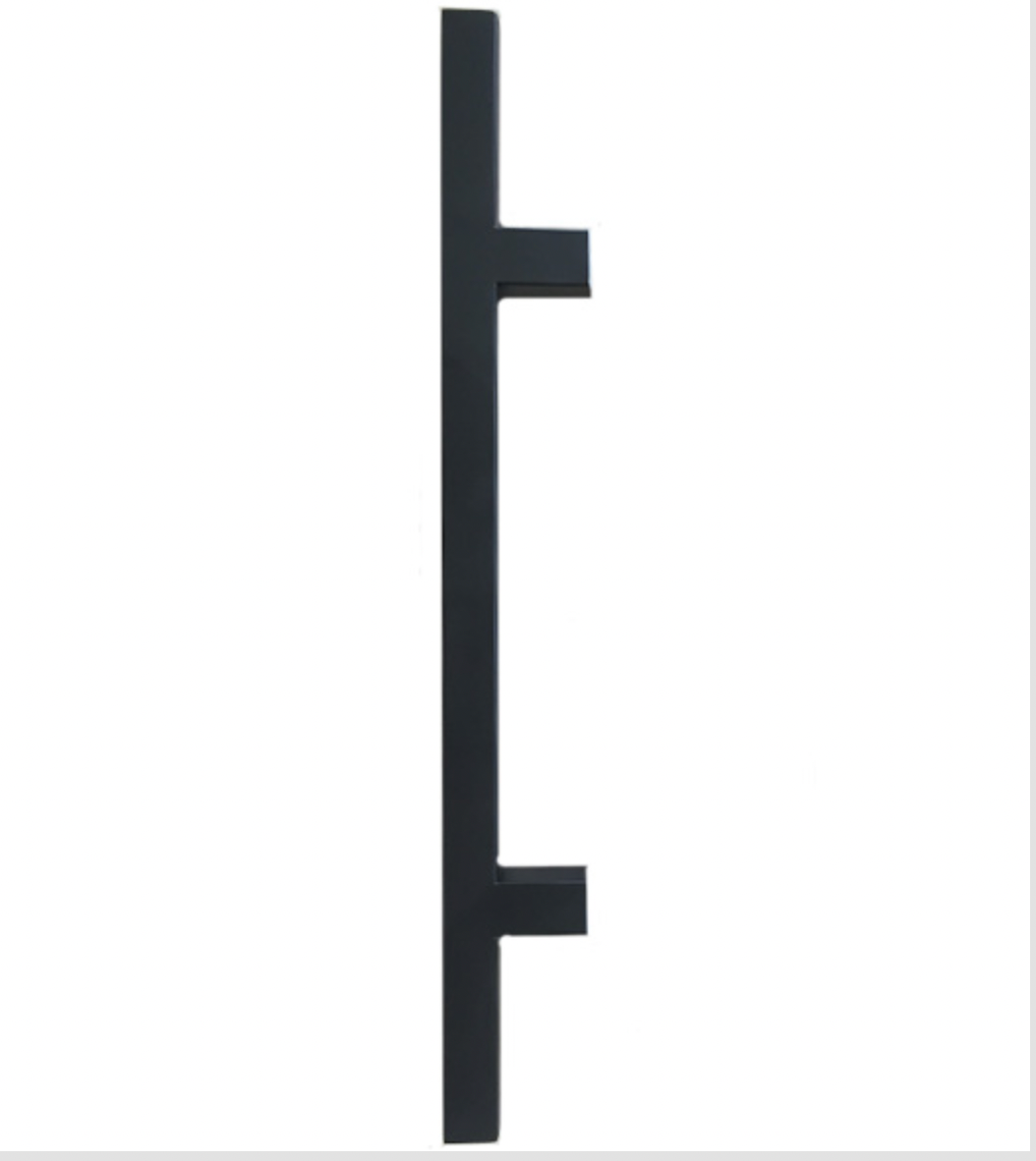 Square 24 Inch Matte Black Ladder Pull