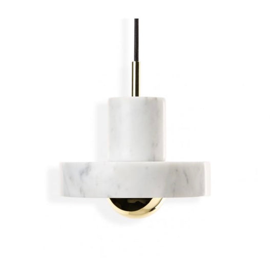 Tom Dixon | Stone Pendant LED in White Marble/Brass