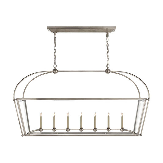 Visual Comfort | E. F. Chapman Plantation 7 Light Pendant Pol Nickel