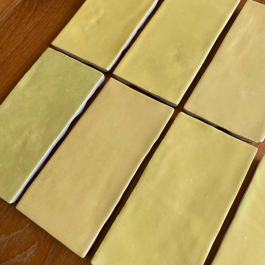 Wow Design | Fez Collection Tile 2.5 in x 5 in, Mustard Matt