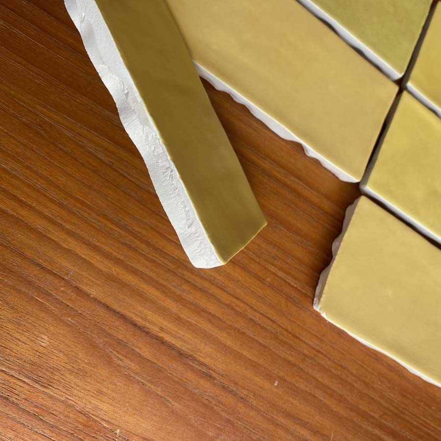 Wow Design | Fez Collection Tile 2.5 in x 5 in, Mustard Matt