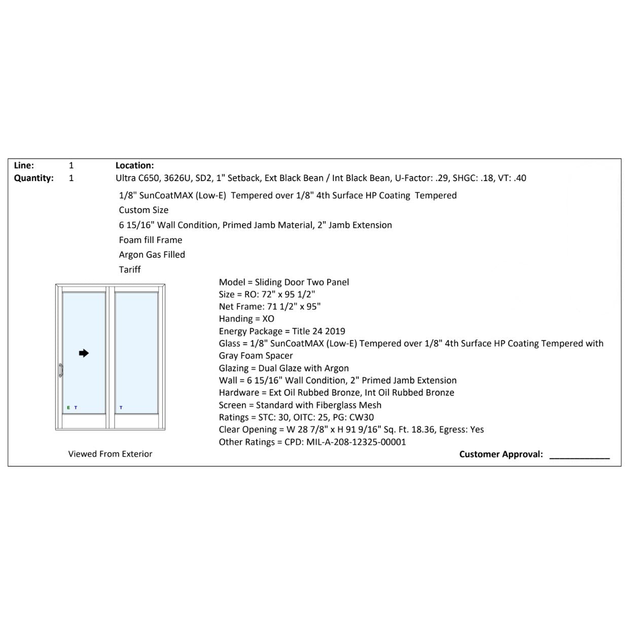 Milgard | Ultra Series C650 Patio Doors
