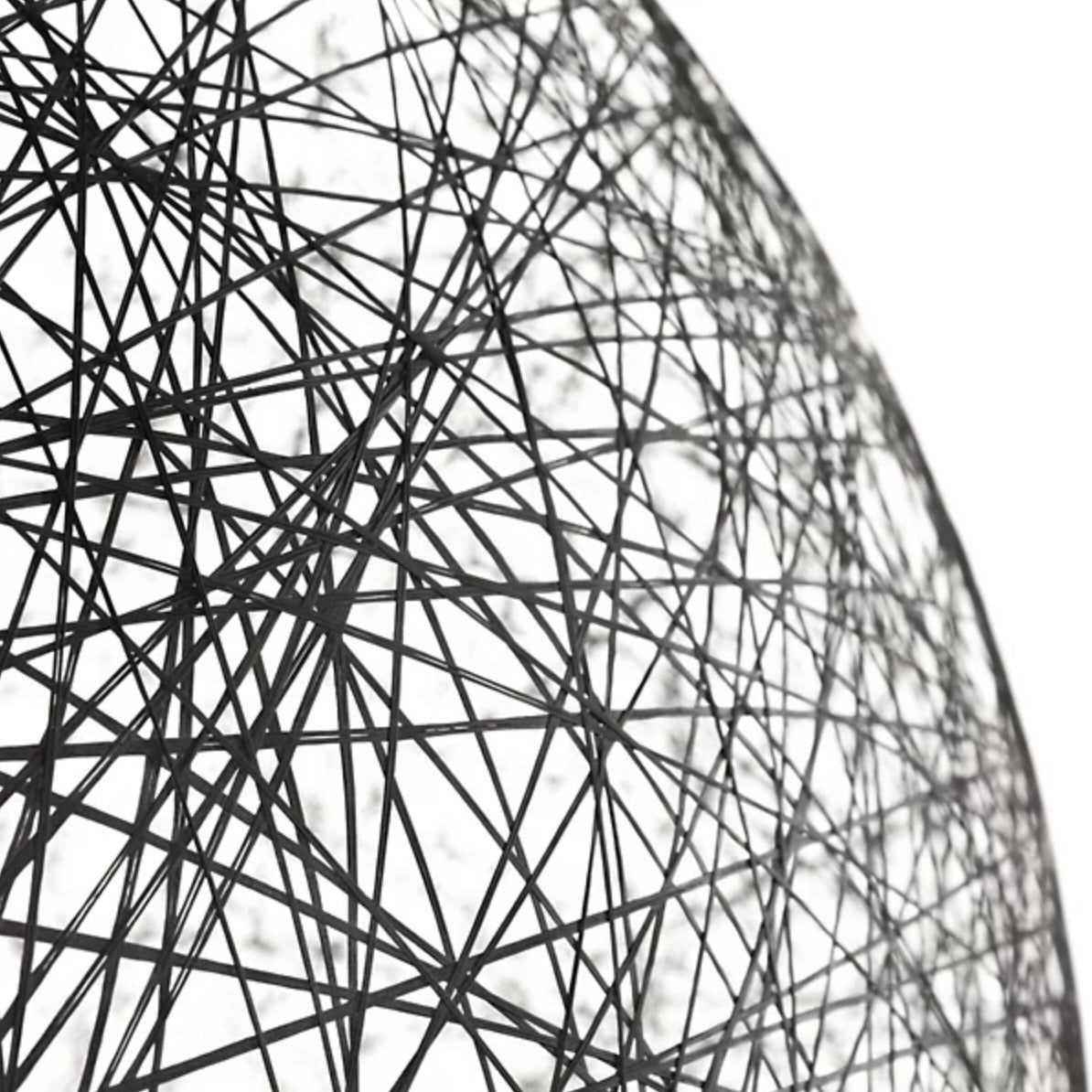 Moooi | Random II Pendant Light - Large Threaded Resin Globe in Black