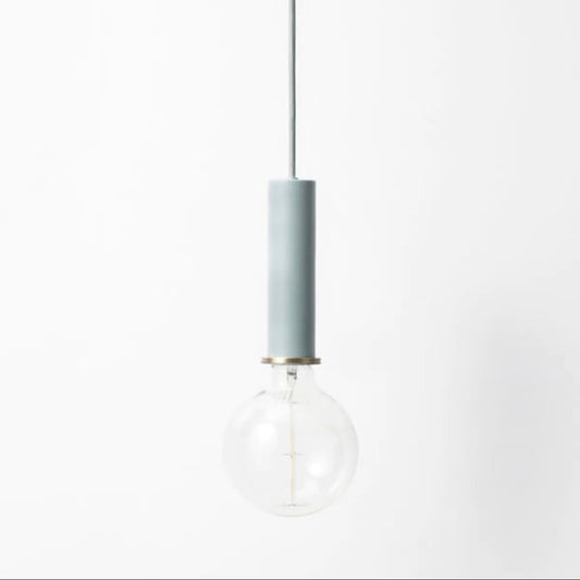 Ferm Living | Socket Pendant High in Dusty Blue
