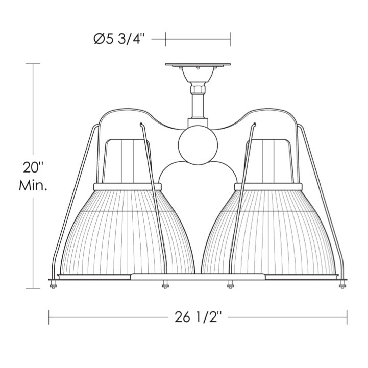 Urban Archaeology | Double Prismatic Industrial Hanging Light