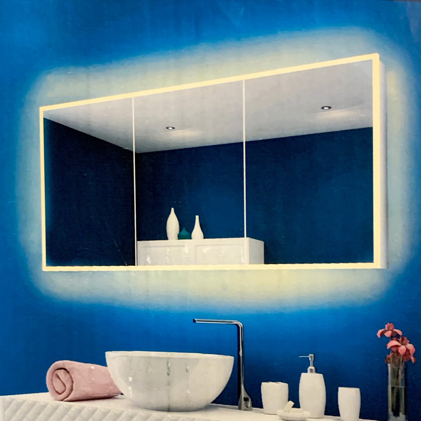 Paris Mirror | Galaxy 60" x 28" Surface Mount Medicine Cabinet with LED Lighting