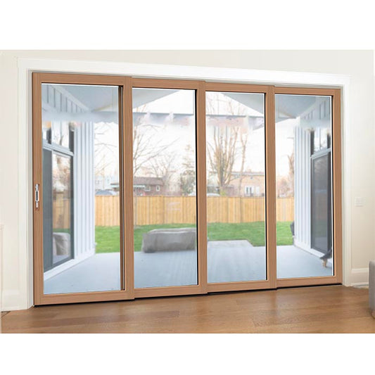 Weather Shield | Premium Series Multi-Slide 4 Panel Patio Door System Pine Brnz