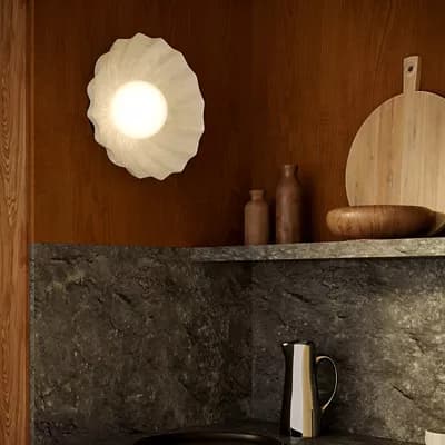 Alora Mood | Soleil LED Wall/Ceiling Light in Antique White