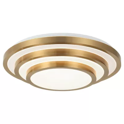Huxe | Pentos LED Flushmount in Aged Gold Brass