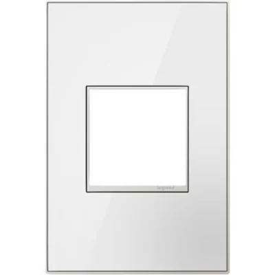 Legrand Adorne | Wall Plate (Real Materials) in Mirror White on White