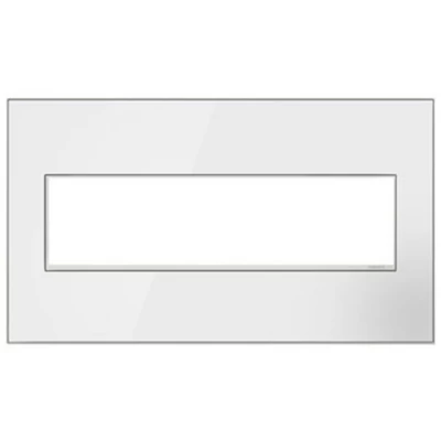 Legrand Adorne | Wall Plate (Real Materials) in Mirror White on White