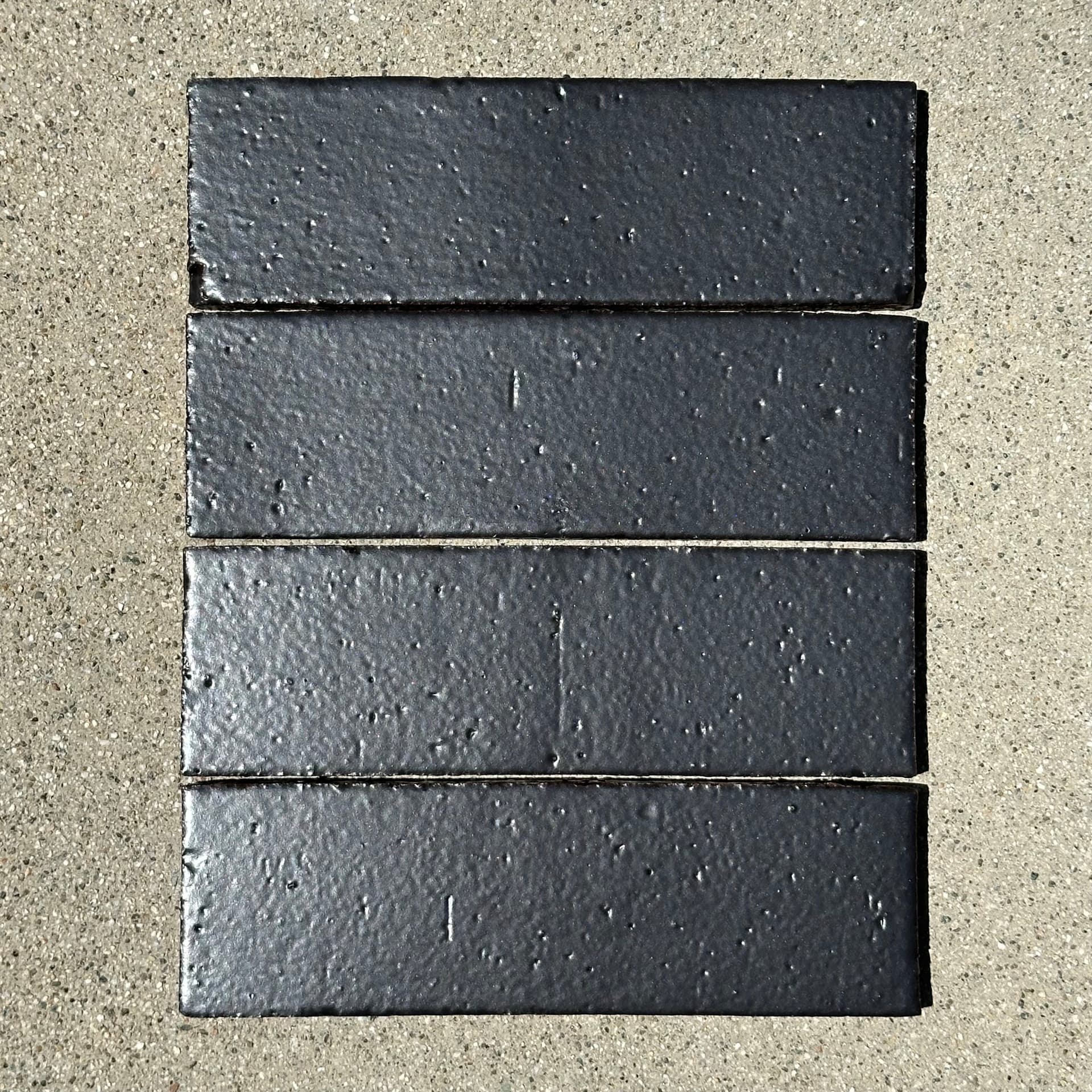 Fireclay Tile | Black Hills Glazed Thin Brick Flats 2.5x8" - alternate view