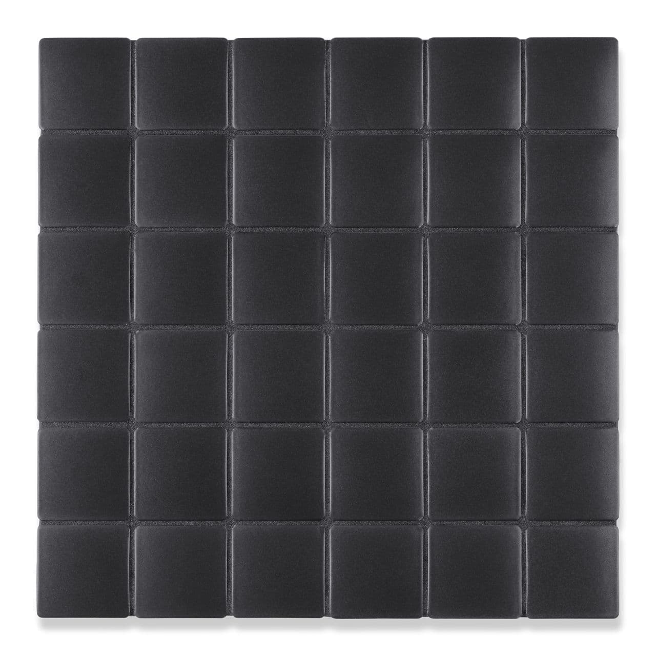 Ann Sacks | Context Metallic Black Pillowed (2" x 2") Ceramic Tile - alternate view